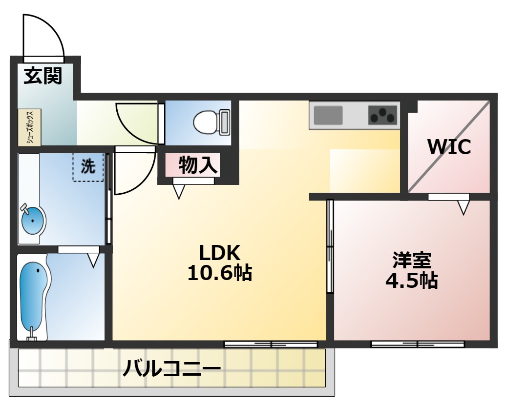 Chouchouにおの浜の間取り