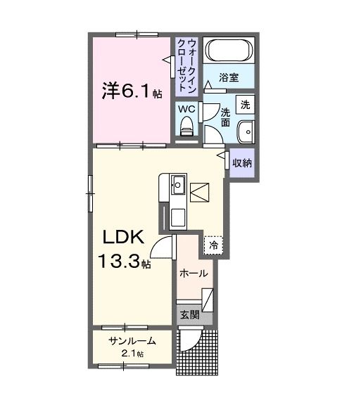 尾道市美ノ郷町三成のアパートの間取り