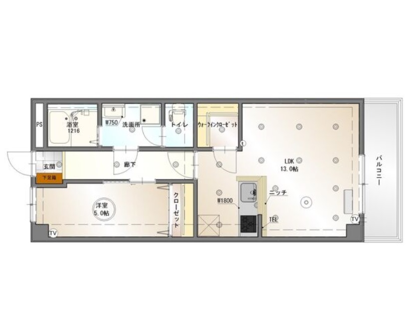 名古屋市昭和区花見通のマンションの間取り