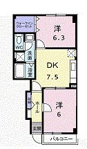 高松市小村町のアパートの間取り