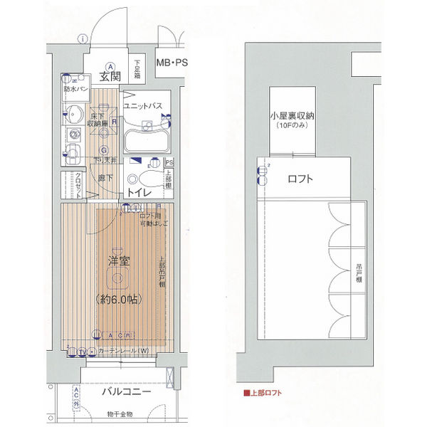 エステムコート梅田茶屋町デュアルスペースの間取り