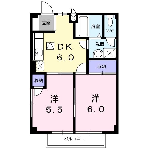 竜ヶ崎ハイツの間取り