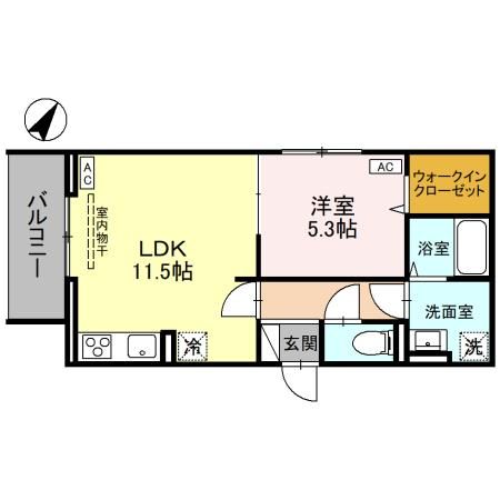 さいたま市北区宮原町のアパートの間取り