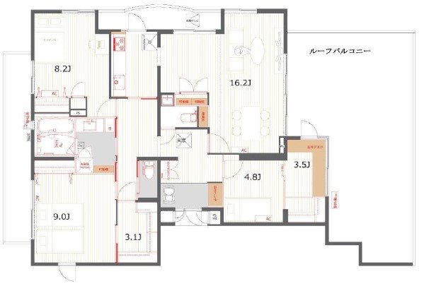 中野区南台のマンションの間取り