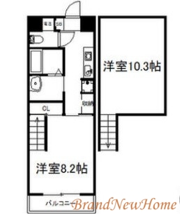 堺市堺区南瓦町のマンションの間取り