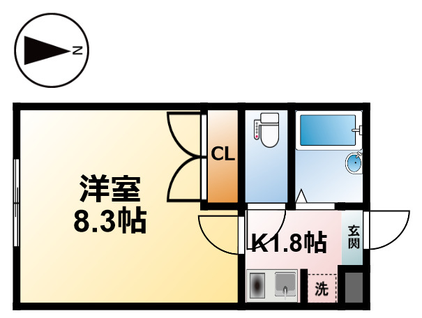 東金市北之幸谷のアパートの間取り