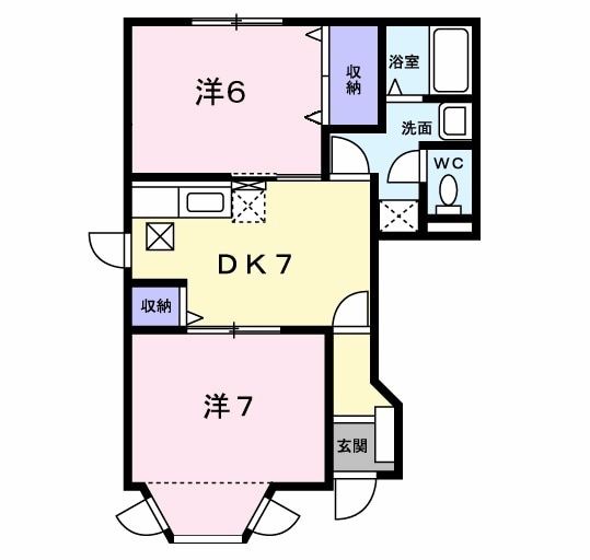 エバ－グリ－ン加用Ｂの間取り