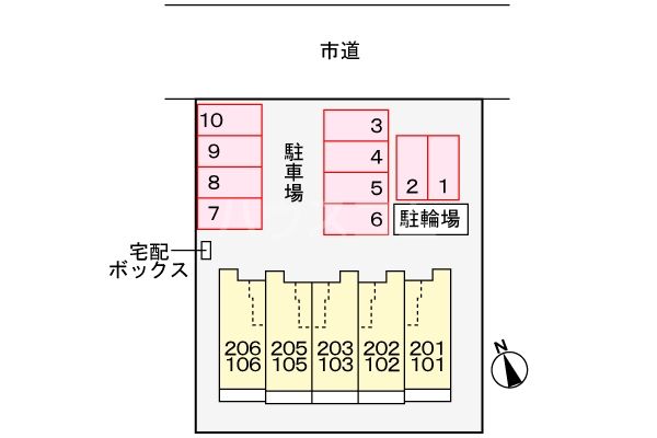 【ベル　クロッシュの駐車場】