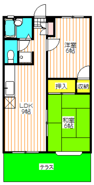 八王子市南大沢のアパートの間取り