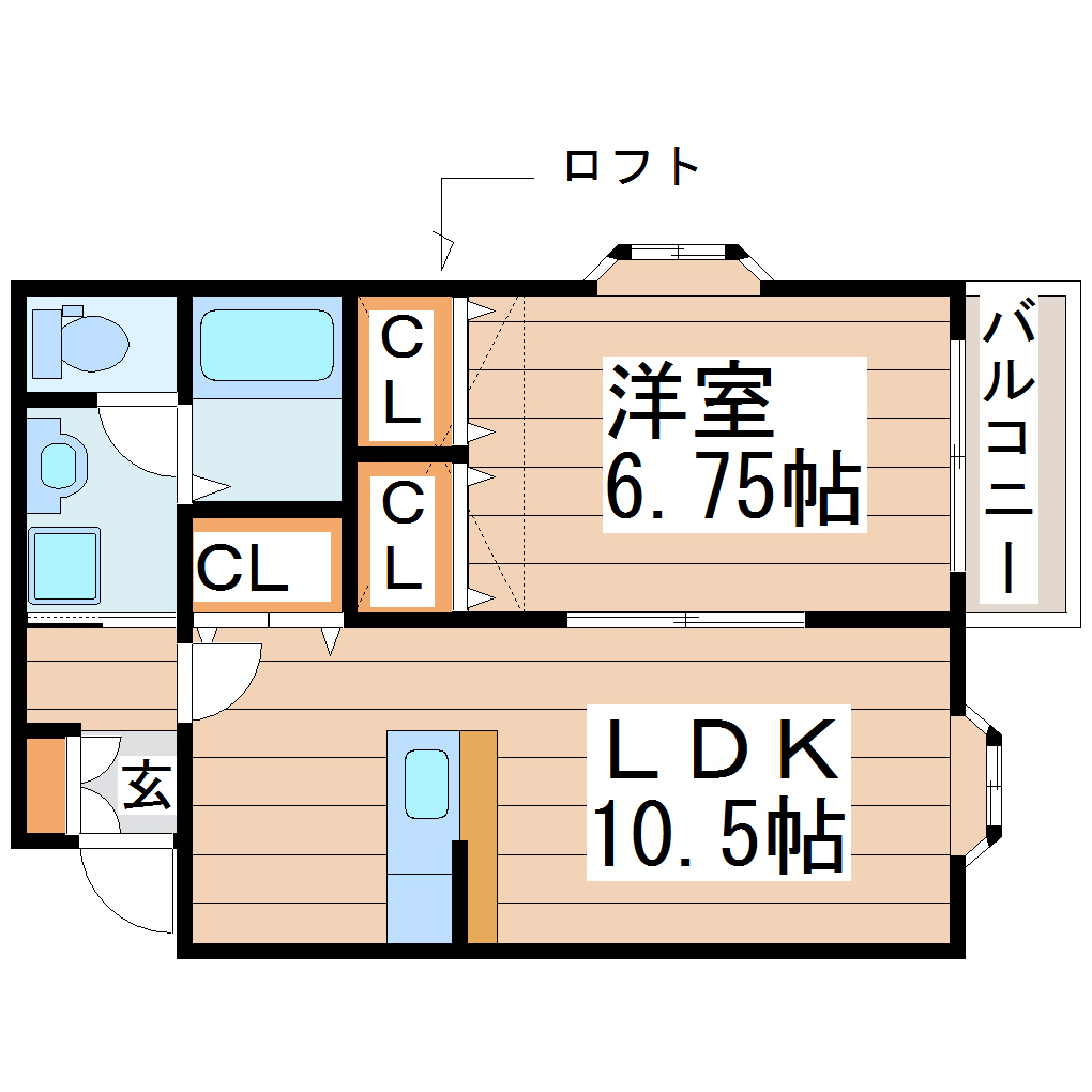 【エスポワールコマツ壱番館の間取り】