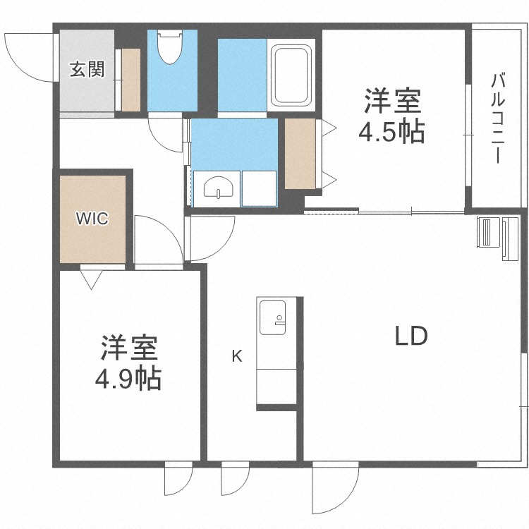 アルファスクエア円山２条の間取り