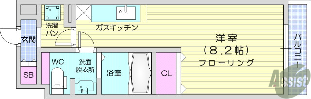 仙台市若林区大和町のマンションの間取り