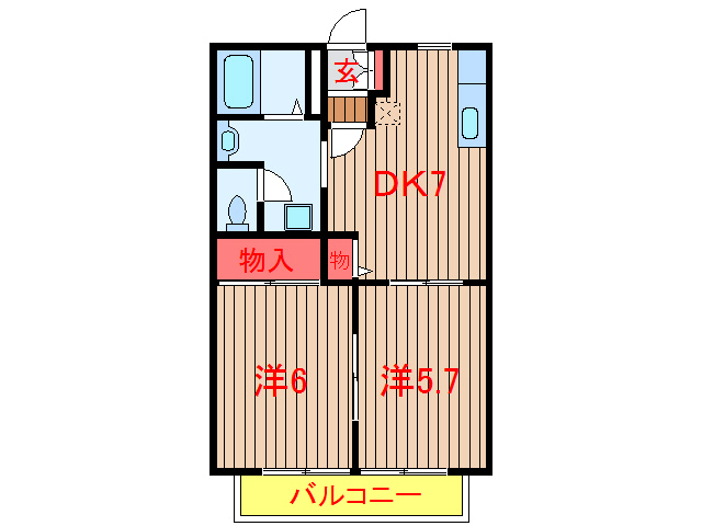 フローラコート伍番館の間取り