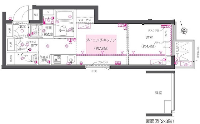 ズーム西早稲田の間取り