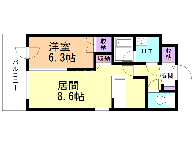 札幌市白石区菊水八条のマンションの間取り