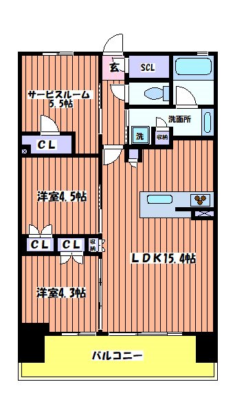 八王子レジデンスの間取り