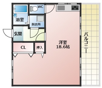 羽曳野市広瀬のアパートの間取り