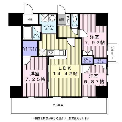 アルティザ仙台花京院の間取り