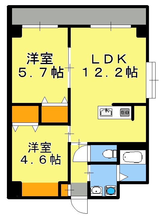 鹿児島市春日町のマンションの間取り