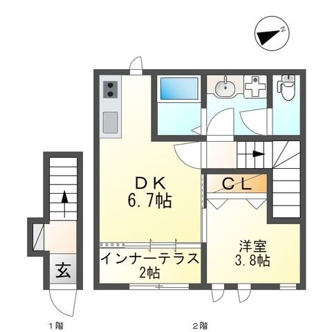 コンフォール横木　IIの間取り