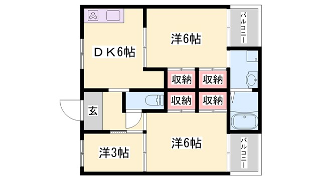 ビレッジハウス野村の間取り