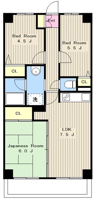 【横浜市旭区東希望が丘のマンションの間取り】