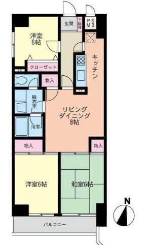 上尾市大字上尾下のマンションの間取り