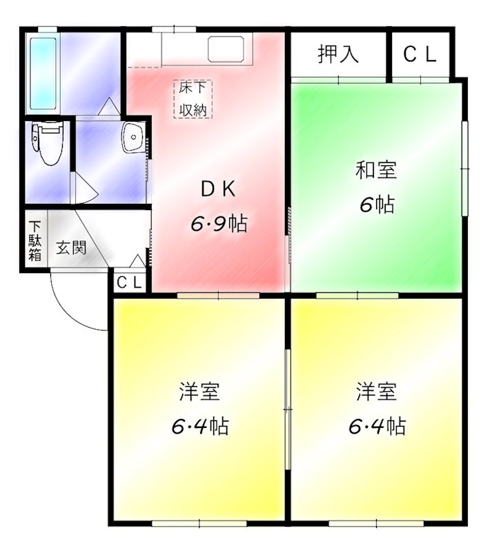 ディアス金丸　A棟の間取り