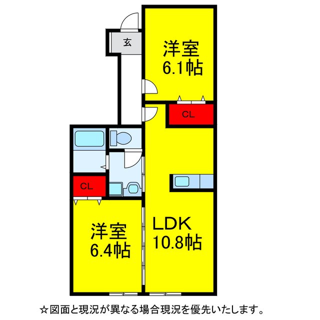 アプリコット酒々井の間取り