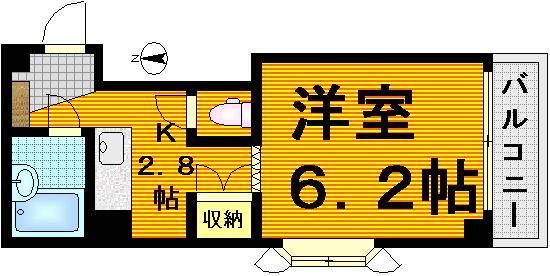 広島市南区宇品海岸のマンションの間取り