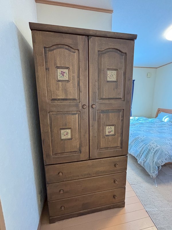 収納　2階ベットルームの収納スペース