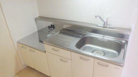 キッチン　ガスコンロ設置可のキッチンです