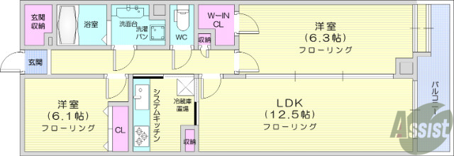 北仙台シティプレイス中央館の間取り写真