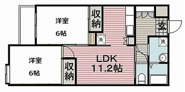 東急田園都市線 長津田駅 徒歩14分 5階建 築40年の間取り写真