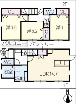 河国荘B1の間取り写真
