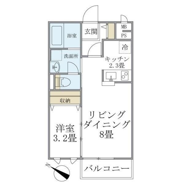 ロンサールA棟の間取り写真