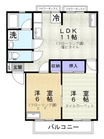 サンビレッジ和光A棟の間取り写真