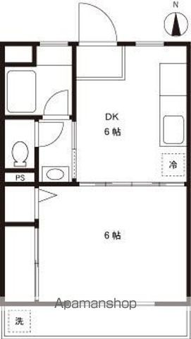 ＪＲ中央線 東小金井駅 徒歩8分 2階建 築43年の間取り写真
