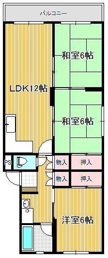 石川ハイツの間取り