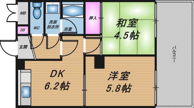 アンビエンテ清水谷の間取り