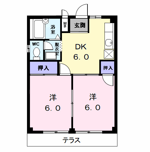 コーポ希望Ａの間取り