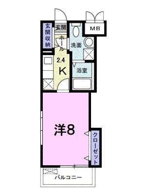 松山市朝生田町のマンションの間取り