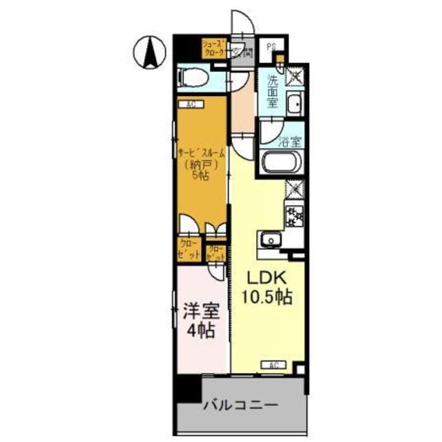 京都市下京区材木町のマンションの間取り