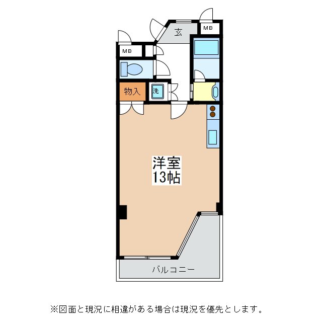 松本市大字島内のマンションの間取り