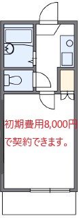 レオパレス出水２Ｂ_間取り_0