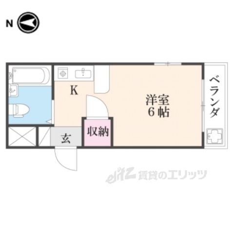 南丹市園部町若松町のマンションの間取り