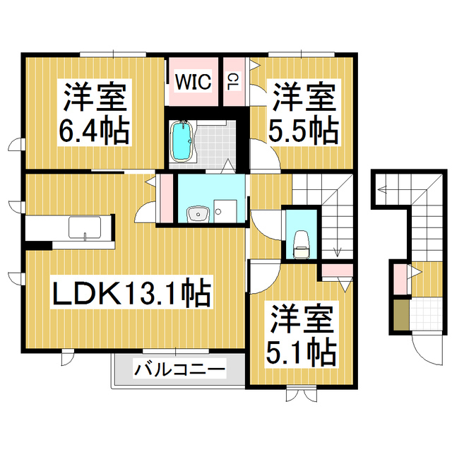 ブランシェＮ　Ｂ棟の間取り