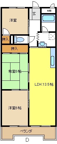 名古屋市緑区横吹町のマンションの間取り