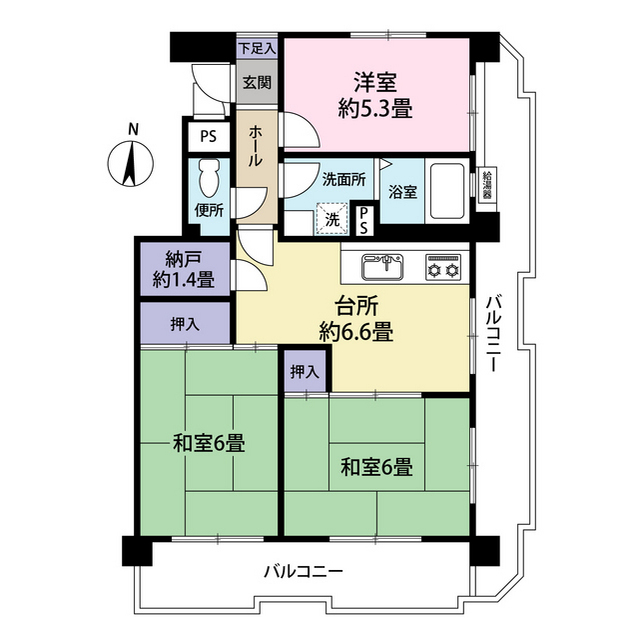 鳥飼パークファミリア（０００４５９７）の間取り