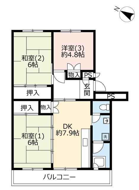 ＵＲ札幌北十条の間取り